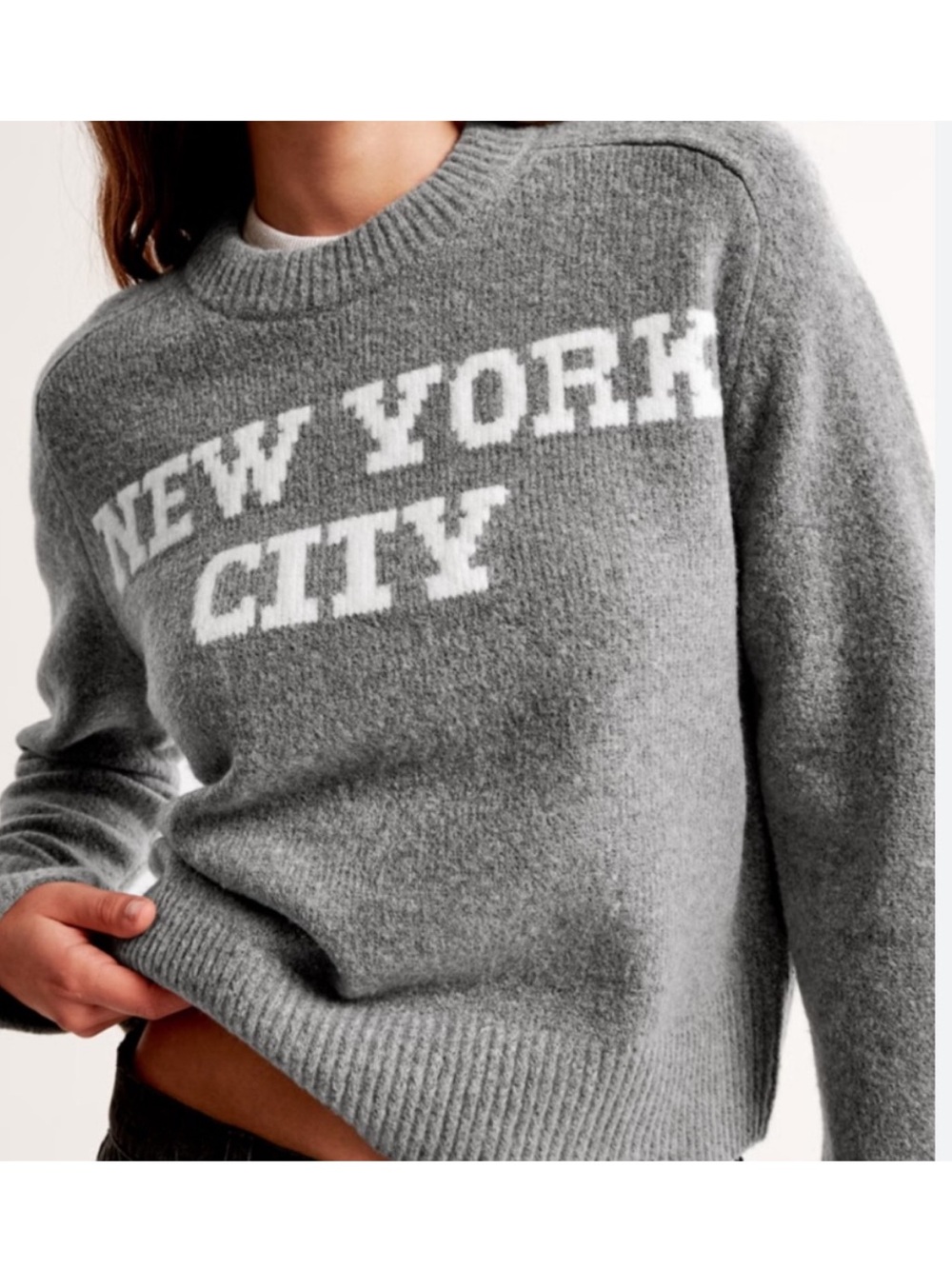 NWT Abercrombie & Fitch Intarsia NYC Sweater